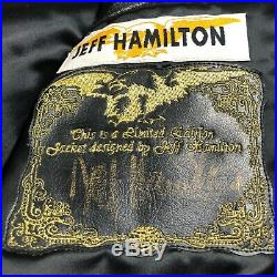 Jeff Hamilton Limited Ed Signed Mens XXL Leather Detroit Pistons Jacket VTG 90s