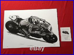 Jenny Tinmouth A2 Signed Honda Racing Print By Billy Art 1/10 Artist Proof