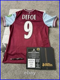 Jermaine Defoe Signed West Ham FC Shirt with COA Genuine Signature Very Rare