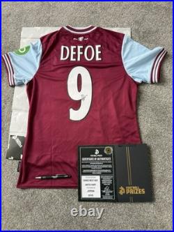 Jermaine Defoe Signed West Ham FC Shirt with COA Genuine Signature Very Rare