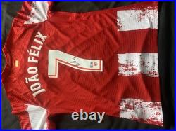 Joao Felix No. 7 Signed Athletico Madrid Shirt Autograph Original