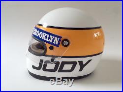 Jody Scheckter SIGNED 12 Half Scale Helmet. Ferrari, Tyrrell, Wolf. Formula 1