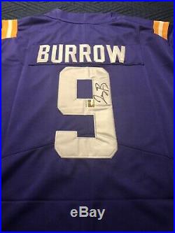 Joe Burrow Signed LSU Purple Home Jersey