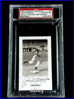 Joe Dimaggio Autographed Signed Psa/dna Certified1993 Pinnacle Card #3 Auto
