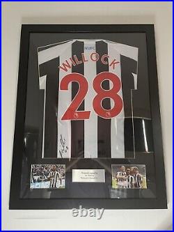 Joe Willock signed shirt framed COA included Newcastle United, England