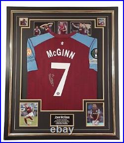 John McGinn Signed VILLA Shirt Jersey Autographed Display AFTAL DEALER COA