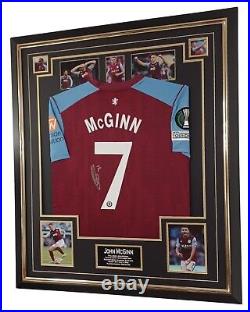 John McGinn Signed VILLA Shirt Jersey Autographed Display AFTAL DEALER COA