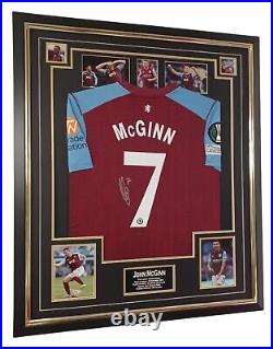 John McGinn Signed VILLA Shirt Jersey Autographed Display AFTAL DEALER COA