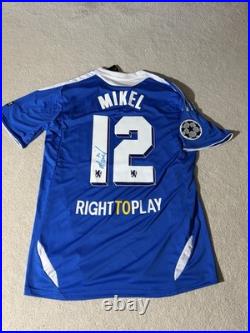 John Obi Mikel Signed Chelsea Home Shirt with COA