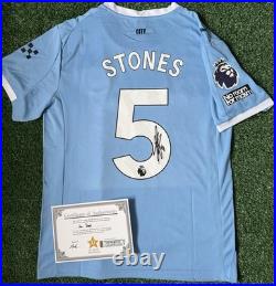 John Stones Signed Manchester City 25/26 Shirt with EXACT VIDEO PROOF & COA