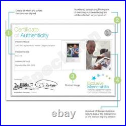 John Terry Signed Chelsea Photo Premier League Champion. Framed