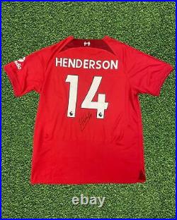 Jordan Henderson 2022/23 Liverpool Fc Home Signed Henderson 14 Shirt