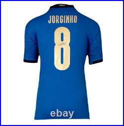 Jorginho Signed Italy Shirt 2020-2021, Number 8 Autograph Jersey