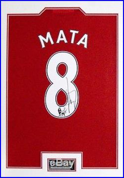 Juan Mata FRAMED & Signed Manchester United F. C. Jersey Genuine AFTAL COA