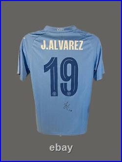 Julian Alvarez Signed Manchester City 23/24 Football Shirt COA