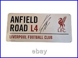 Jurgen Klopp Liverpool Football Club Signed Road Sign COA