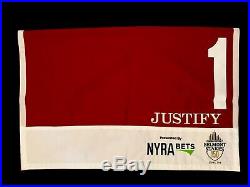 Justify Signed Mike Smith Bob Baffert Belmont Stakes Saddle Cloth Horse Racing