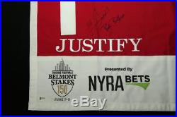 Justify Signed Mike Smith Bob Baffert Belmont Stakes Saddle Cloth Horse Racing
