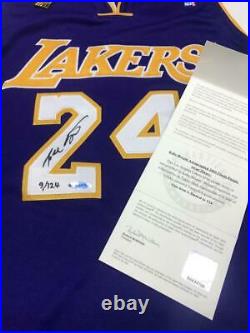 KOBE BRYANT Autographed 2009 NBA Finals Patch Authentic Jersey UDA LE 9/124