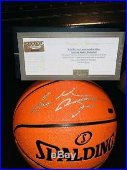 KOBE BRYANT Autographed Basketball PANINI COA Signed withFull Silver Signature