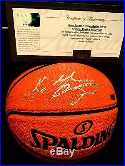 KOBE BRYANT Autographed Basketball PANINI COA Signed withFull Silver Signature