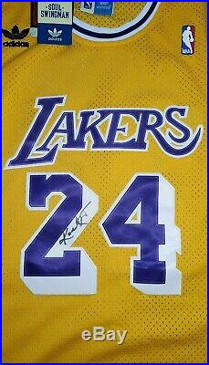 KOBE BRYANT Lakers Hardwood Classics AUTHENTIC AUTOGRAPHED Jersey Signed twice