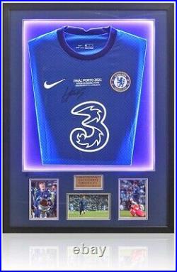 Kai Havertz Hand Signed Champions of Europe LED Lit Chelsea Home Shirt AFTAL COA