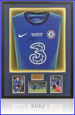 Kai Havertz Hand Signed Champions of Europe LED Lit Chelsea Home Shirt AFTAL COA