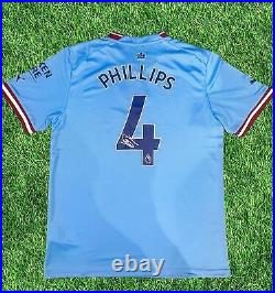 Kalvin Phillips Signed Manchester City 2022/23 Phillips 4 Home Shirt
