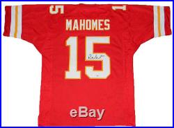 Kansas City Chiefs Patrick Mahomes Autographed Signed #15 Red Jersey Beckett