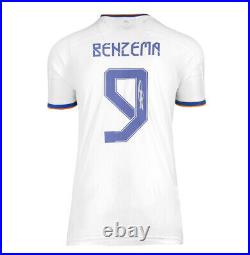 Karim Benzema Signed Real Madrid Shirt 2021-2022 Autograph Jersey