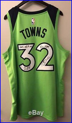 Karl-Anthony Towns Signed Timberwolves Nike Swingman Statement Jersey TOWNS COA