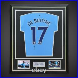 Kevin De Bruyne Manchester City Hand Signed Deluxe Framed Shirt £399 With COA