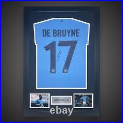Kevin De Bruyne Manchester City Hand Signed Framed Shirt £299 With COA