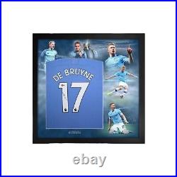 Kevin De Bruyne Signed Manchester City Football Shirt In Frame £249