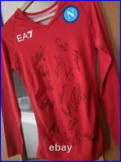 Khvicha Kvaratskhelia & Napoli Squad HAND SIGNED Thermal Scudetto Season