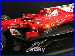 Kimi Räikkönen SIGNED Ferrari SF70H Formula 1 by Amalgam 112 scale, mint COA