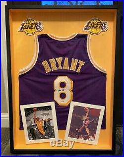 Kobe Bryant #8 Autographed Signed Frames Los Angeles Lakers Jersey PSA/DNA COA