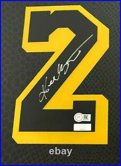 Kobe Bryant Autographed Nike City Black Swingman Jersey Framed With Panini Coa