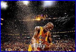 Kobe Bryant LA Lakers Signed 16x20 Champ Photo L. E. 124 Panini Authentic