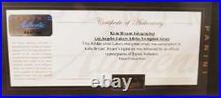 Kobe Bryant Los Angeles Lakers Signed Jersey Certificate By Panini Authentic