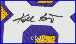 Kobe Bryant Signed Custom Yellow Pro Style Stat Basketball Jersey BAS