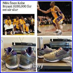Kobe Bryant Signed Game Worn Used Shoes- Kobe 6 China (READ DESCRIPTION! RARE!)
