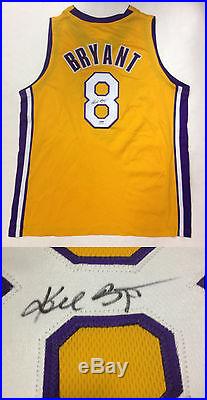 Kobe Bryant Signed Yellow Lakers #8 Jersey Autograph Full Signature PSA DNA coa