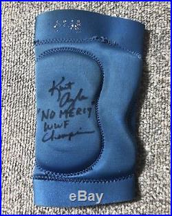 Kurt Angle Signed Autographed Ring Worn Knee Pads WWE WWF TNA Photo Proof