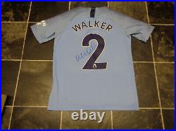 Kyle Walker Signed Manchester City Football Shirt Coa Walker 2 England Mcfc
