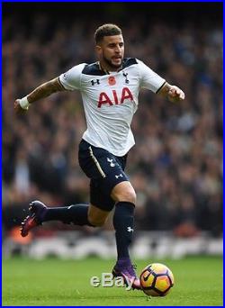 Kyle Walker Worn Signed Special Edition Poppy Spurs Home Shirt 1/2