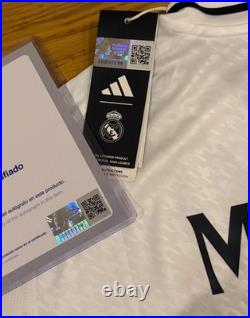 Kylian Mbappé Hand Signed Real Madrid 24-25 Home Shirt Club COA