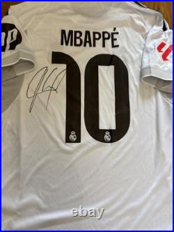 Kylian Mbappe hand signed Real Madrid Home Short With COA Included