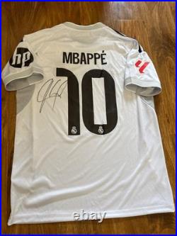 Kylian Mbappe hand signed Real Madrid Home Short With COA Included